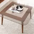 Soffbord Hanah Home Smart Brons Massiv Furu Härdat Glas 80x40x80 cm - Soffbord - 8682870730939 - 2