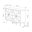 Konsolbord Hanah Home Dune Ek Spånskiva 123x62,4x35 cm - Byråer och skåp - 8683342851329 - 6