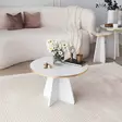 Soffbord Hanah Home Mushroom Guld Vit Spånskiva 60x40x60 cm - Soffbord - 8684282402589 - 2