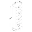 Hallmöbel Hanah Home EA116 Valnöt Vit Spånskiva 60x198,6x37,5 cm - Hallskåp - 8684282480839 - 10