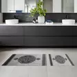Badrumsmatta Set Mijölnir Grå Halkfri Antibakteriell 100% Polyester 50x60 cm & 60x100 cm - Badrumsmattor och våtrumsmattor - 8683342421249 - 2