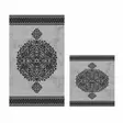 Badrumsmatta Set Mijölnir Grå Halkfri Antibakteriell 100% Polyester 50x60 cm & 60x100 cm - Badrumsmattor och våtrumsmattor - 8683342421249 - 1
