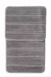 Badrumsmatta Set Mijölnir Grå 100% Polypropylen Halkfri 50x80 cm & 40x50 cm - Badrumsmattor och våtrumsmattor - 8684283873289 - 6