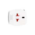 Innovativ 2-polig världsomspännande reseadapter med integrerad dubbel USB-laddare (1x USB C & 1 x USB) - Reseadaptrar - 7640166323709 - 46