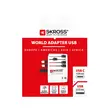 Innovativ 2-polig världsomspännande reseadapter med integrerad dubbel USB-laddare (1x USB C & 1 x USB) - Reseadaptrar - 7640166323709 - 66
