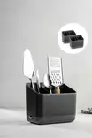 Organisatör, antracit, 16,5 x 10 x 14 cm, tålig, lätt att rengöra - Bestick och serveringsredskap - 8684283210749 - 5