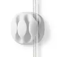 Kabelhantering | Kabelklämma | Klicka och Go | 4 st. | Antal platser: 3 Skivor | Maximal kabeltjocklek: 5.3 mm | TPE | Vit - Kabelklämmor - 5412810335169 - 31