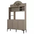Kaffebarskåp Hanah Home Lyon 120 Atlas Svart Spånskiva 120x202x35 cm - Skåp och byråer - 8684283401789 - 1