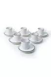 Kaffekoppar Set Hermia Matt Vit Stengods 12 Delar - Kaffe- och teserviser - 8684283440719 - 5