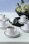 Kaffekoppar Set Hermia Matt Vit Stengods 12 Delar - Kaffe- och teserviser - 8684283440719 - 2