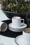 Kaffekoppar Set Hermia Matt Vit Stengods 12 Delar - Kaffe- och teserviser - 8684283440719 - 3