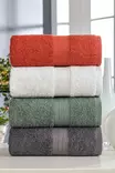 Handdukset Mijölnir Vit Grön Antracit Orange 100% Bomull 50x85 cm - Handdukar - 8684283617579 - 1