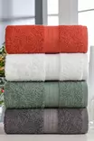 Handdukset Mijölnir Vit Grön Antracit Orange 100% Bomull 50x85 cm - Handdukar - 8684283617579 - 2