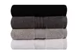 Handduksset (4 st), vita grå mörkgrå svarta, 50 x 90 cm, mjuka, absorberande, hållbara - Handdukar - 8681181150399 - 2