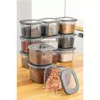 Förvaringslåda Set Hermia Antracit Plast 12 Delar - Matlådor och matförvaringsbehållare - 8684282831709 - 4