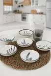 Skål Set Hermia Vit Grön Lila Svart Keramik 6 Delar - Serveringsfat - 8683743758319 - 2