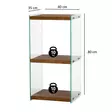 Bokhylla Hanah Home Aqua 2 Natur Härdat Glas Massivt Trä 40x80x35 cm - Bokhyllor - 8684282402459 - 7