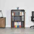 Bokhylla Hanah Home Rkt332Oo1 Valnöt Spånskiva 72x109x34 cm - Bokhyllor - 8684282333609 - 3
