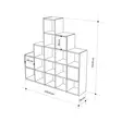 Bokhylla Hanah Home Paleo Sapphire Ek Spånskiva 150,8x150,8x28 cm - Bokhyllor - 8684283014309 - 8