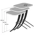 Nestingbord Hanah Home Pion Valnöt Spånskiva 35x45x60 cm - Bord - 8681875413229 - 1