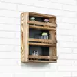 Hylla Aberto Design Big Three Layer Natural Trä 48x34x8 cm - Vägghyllor - 8684282607779 - 2