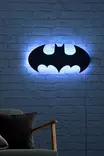 Dekorativ Led Väggdekor Wallxpert Batman Blå MDF 50x25 cm - Tavlor och ramar - 8682870904019 - 5