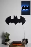 Dekorativ Led Väggdekor Wallxpert Batman Blå MDF 50x25 cm - Tavlor och ramar - 8682870904019 - 3