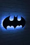 Dekorativ Led Väggdekor Wallxpert Batman Blå MDF 50x25 cm - Tavlor och ramar - 8682870904019 - 4