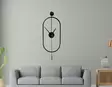 Väggklocka Wallity Svart Metall 28x80x7 cm - Väggklockor - 8684282802709 - 1