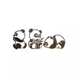 Väggdekor Metall Wallity Rusty Panda Antiquation Metall 26x18 cm 27x20 cm 18x28 cm 3 Delar - Dekorationer, prydnadsföremål - 8684282644859 - 1