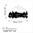 Väggdekor Metall Wallity Nature And Mountain Svart Vit Metall 62x22 cm 1 Del - Dekorationer, prydnadsföremål - 8683742828389 - 6