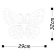 Väggdekor Metall Wallxpert Farfalla Flerfärgad Metall 32x29 cm 1 Del - Dekorationer, prydnadsföremål - 8681875623789 - 3
