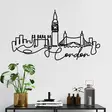 Väggdekor Metall Wallity London Svart Metall 120x53 cm - Dekorationer, prydnadsföremål - 8683342852999 - 2
