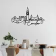 Väggdekor Metall Wallity London Svart Metall 120x53 cm - Dekorationer, prydnadsföremål - 8683342852999 - 4