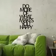 Väggdekor Metall Wallity Do More Of What Makes You Happy Svart Metall 40x70 cm - Dekorationer, prydnadsföremål - 8682870853379 - 3