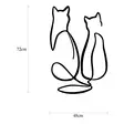 Väggdekor Metall Wallity Couple Cat Love Svart Metall 72x48 cm - Dekorationer, prydnadsföremål - 8683342204149 - 6