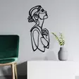 Väggdekor Metall Wallity Portrait Svart Metall 70x32 cm - Dekorationer, prydnadsföremål - 8683742828709 - 2