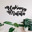 Väggdekor Metall Wallxpert Hakuna Matata Svart Metall 70x35 cm - Dekorationer, prydnadsföremål - 8682870853089 - 5