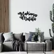 Väggdekor Metall Wallxpert Hakuna Matata Svart Metall 70x35 cm - Dekorationer, prydnadsföremål - 8682870853089 - 3