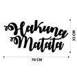 Väggdekor Metall Wallxpert Hakuna Matata Svart Metall 70x35 cm - Dekorationer, prydnadsföremål - 8682870853089 - 1
