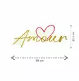 Led Väggdekor Wallity Amour Rosa Gul Plast 25,5x59 cm - Ljussmycken och ljusfigurer - 8684283983469 - 8
