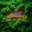 Led Väggdekor Wallity Amour Rosa Gul Plast 25,5x59 cm - Ljussmycken och ljusfigurer - 8684283983469 - 6