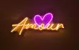 Led Väggdekor Wallity Amour Rosa Gul Plast 25,5x59 cm - Ljussmycken och ljusfigurer - 8684283983469 - 3