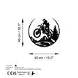Väggdekor Metall Wallity Enduro Svart Metall 46x49 cm - Dekorationer, prydnadsföremål - 8684282474289 - 7