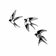 Väggdekor Metall Wallity Swallows Svart Metall 21x27 cm 22x22 cm 20x25 cm 3 Delar - Dekorationer, prydnadsföremål - 8683342941099 - 1