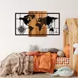 Väggdekor Trä Wallity World Map 1-L Valnöt/Svart Trä/Metall 70x121 cm - Dekorationer, prydnadsföremål - 8683742112389 - 4
