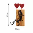 Väggdekor Trä Wallity Banksy Valnöt/Svart Trä 50x80 cm - Dekorationer, prydnadsföremål - 8683743421169 - 8