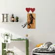 Väggdekor Trä Wallity Banksy Valnöt/Svart Trä 50x80 cm - Dekorationer, prydnadsföremål - 8683743421169 - 4
