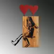 Väggdekor Trä Wallity Banksy Valnöt/Svart Trä 50x80 cm - Dekorationer, prydnadsföremål - 8683743421169 - 6