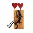 Väggdekor Trä Wallity Banksy Valnöt/Svart Trä 50x80 cm - Dekorationer, prydnadsföremål - 8683743421169 - 1